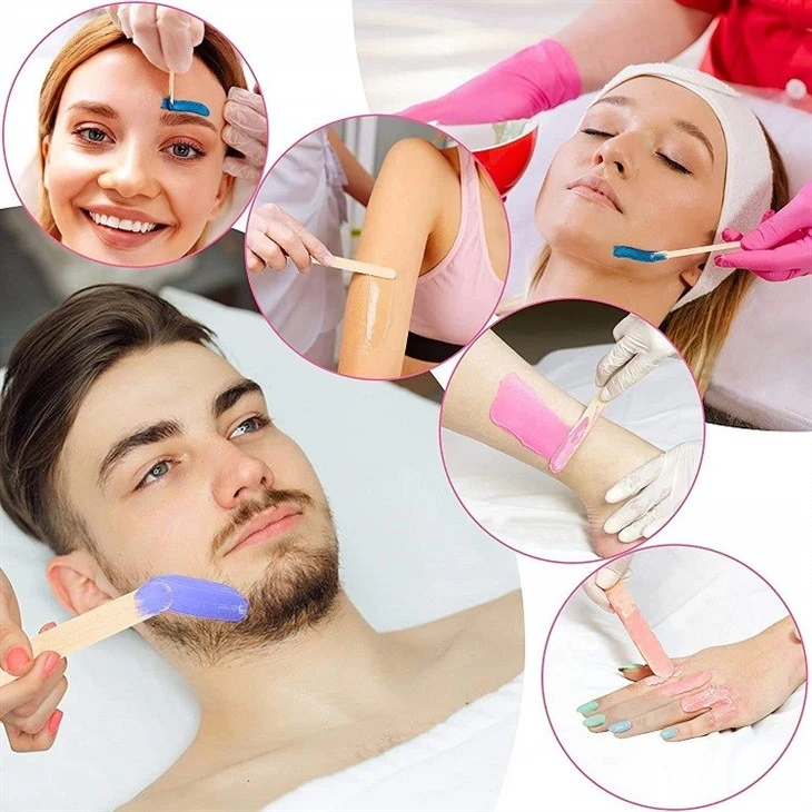 Tongue Depressor Wooden Wax Applicator Spatula Sticks Waxing Stick